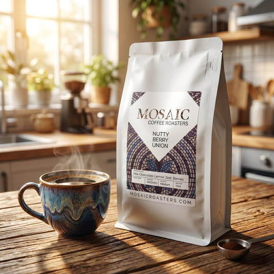 Mosaic Nutty Berry Union coffee blend