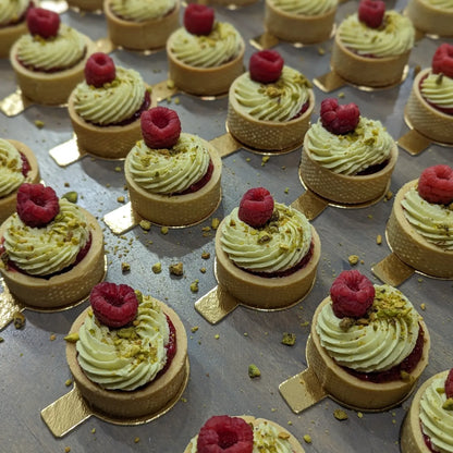 Mini Pistachio Raspberry Tarts