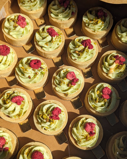 Mini Pistachio Raspberry Tarts